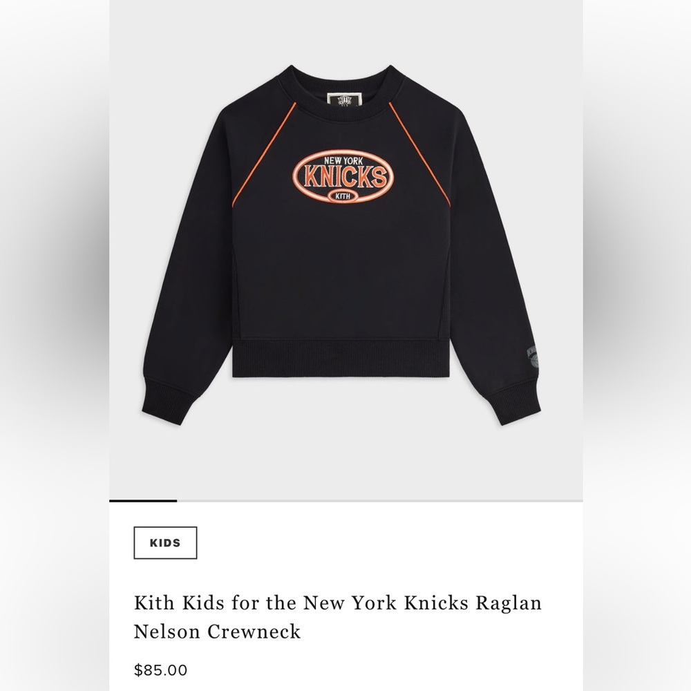 Kith X Knicks kids crewnexk